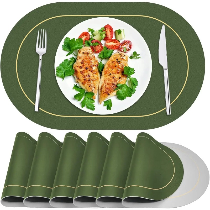 Leatherwork Desk - Table Leather Placemats, Heat Resistant Placemats,