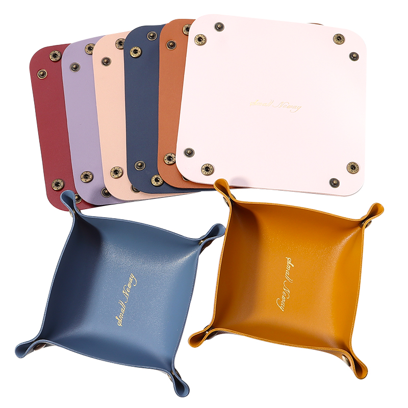 Leatherwork Desk - 1pc PU Leather Storage Box Colorful
