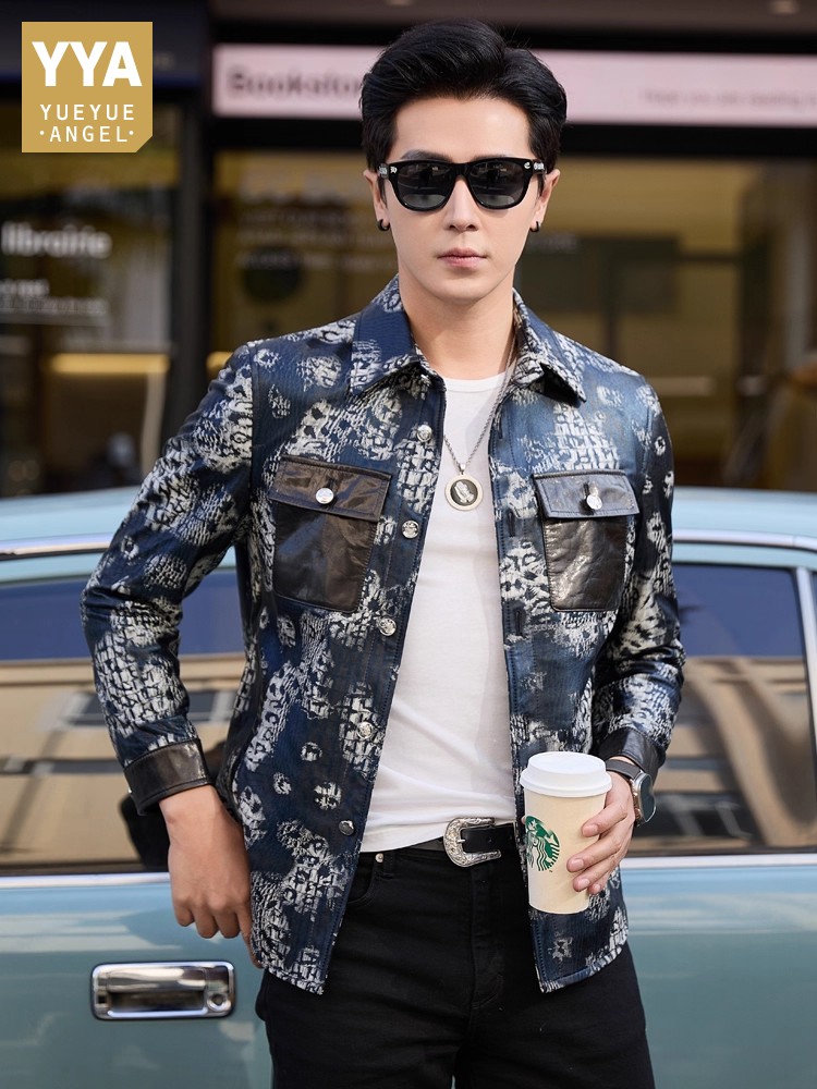 Leatherwork Patterns Free - Luxury New Fashion Floral Printed Mens
