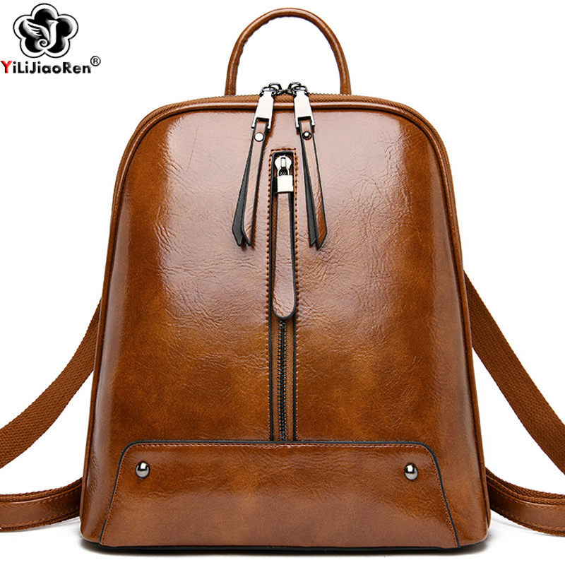Leatherwork Wallet - Women Leather Backpack Fashion Backpack Purse