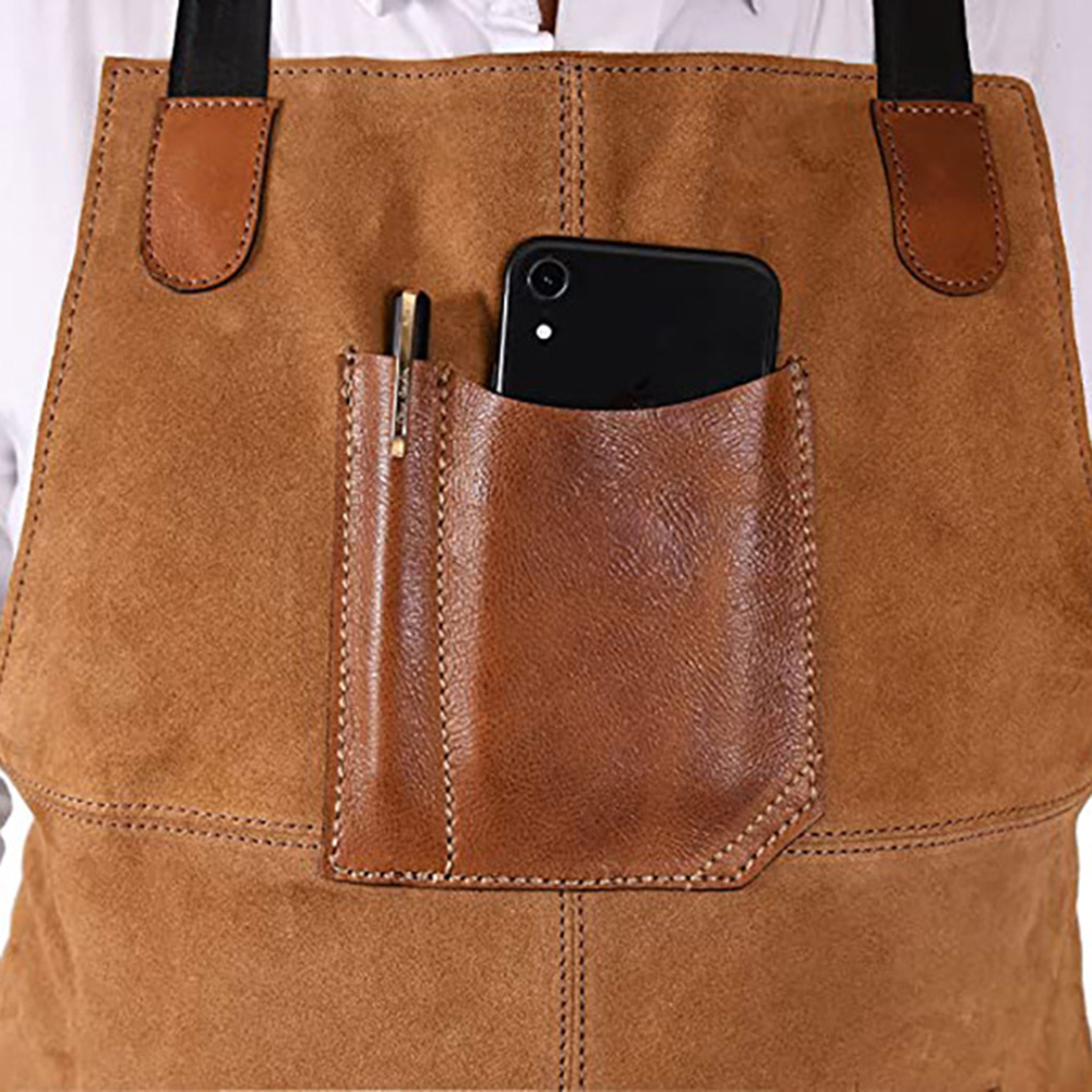 Leatherwork Apron - Comfortable doublesided velvet work apron with