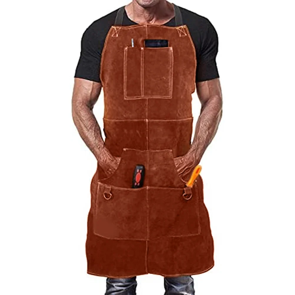 Leatherwork Apron - Cowhide Leather Industrial Use Heat and