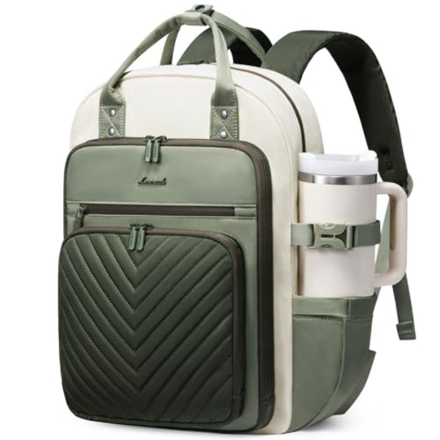 Leather Work Leather - Laptop Backpack for Women, Water Resistant