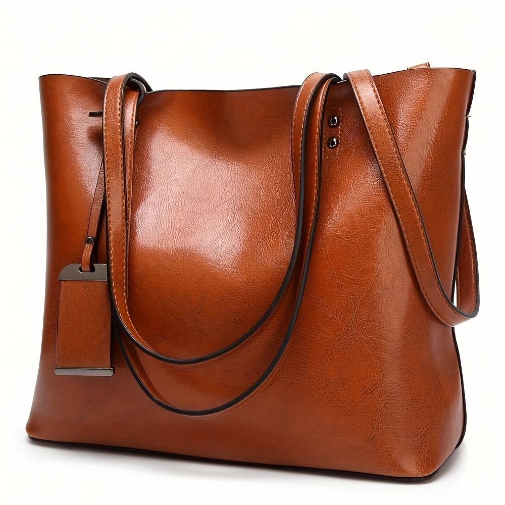 Leatherwork Wallet - Fashionable Classic Retro Leather Women's Tote