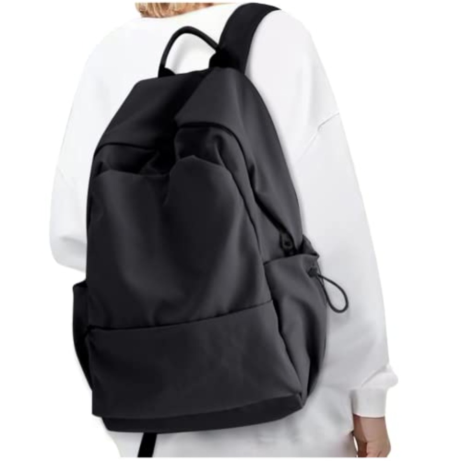 Leather Work Leather - Black Backpack for Women, Small School