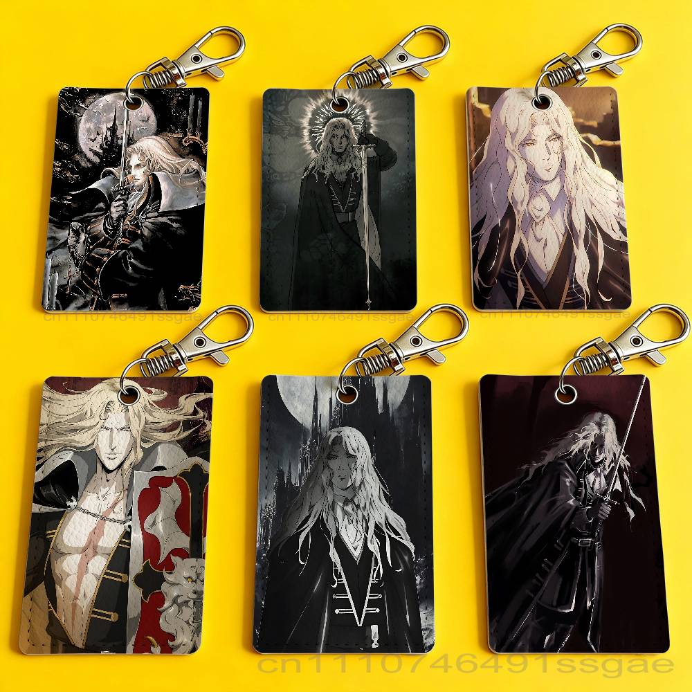 Leather Work Leather - Game C-Castlevania Alucard Badge Holder Keychain
