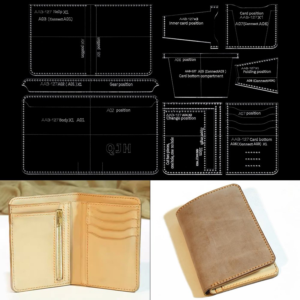 1Set of Short Foldable Coin Pu - огляд і ціна Leatherwork Embossing