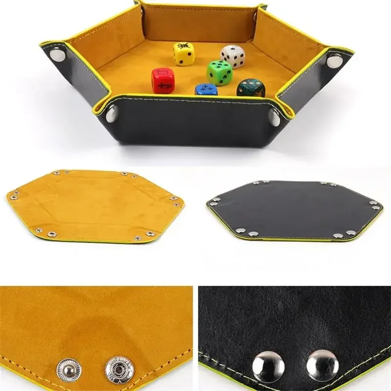 Dice Tray Hexagon  Rolling Hol - огляд і ціна Leatherwork Desk