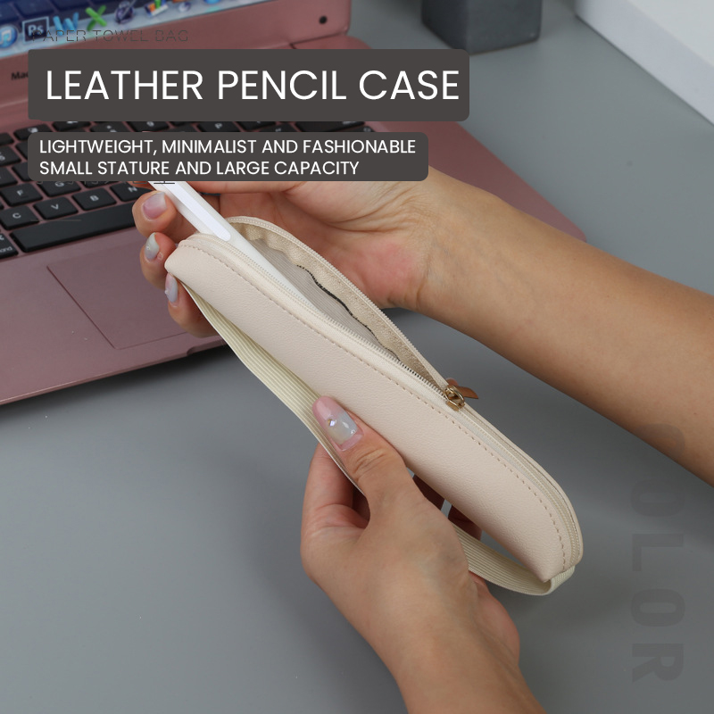 Pu Leather Pen Holder Zippered - огляд і ціна Leather Work Notebook