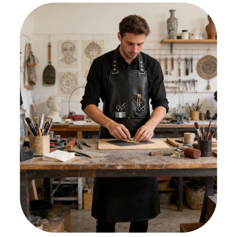 PU Soft Leather Apron Barber's - огляд і ціна Leatherwork Apron