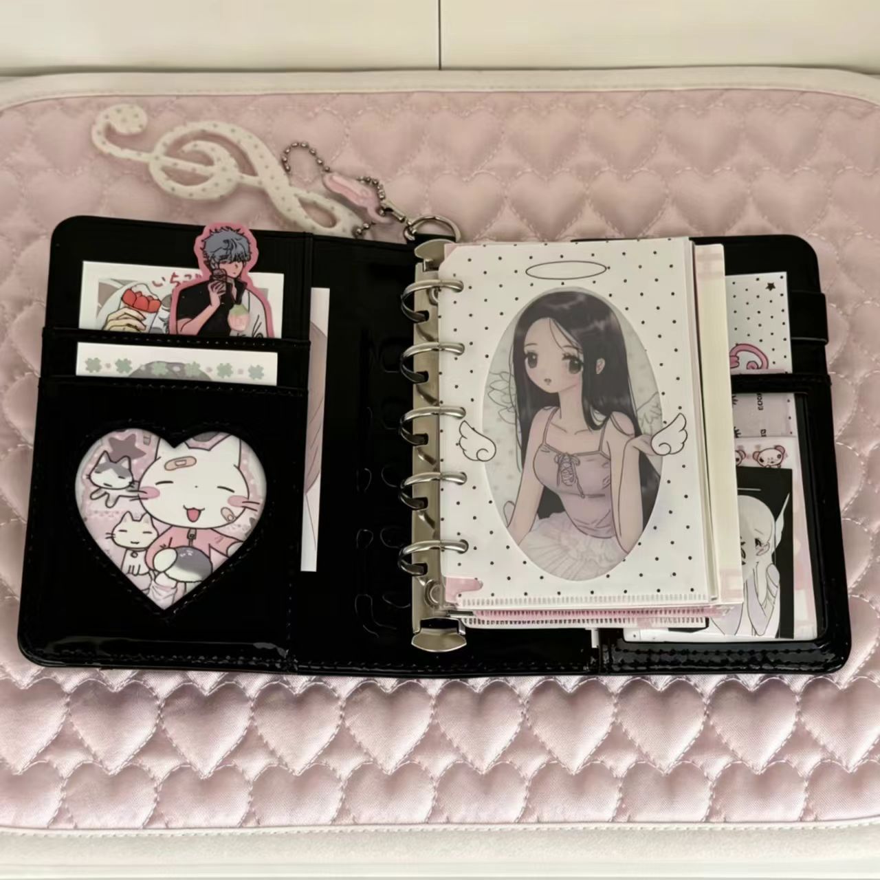 Korean Style Polka Dot Heart M - огляд і ціна Leather Work Notebook