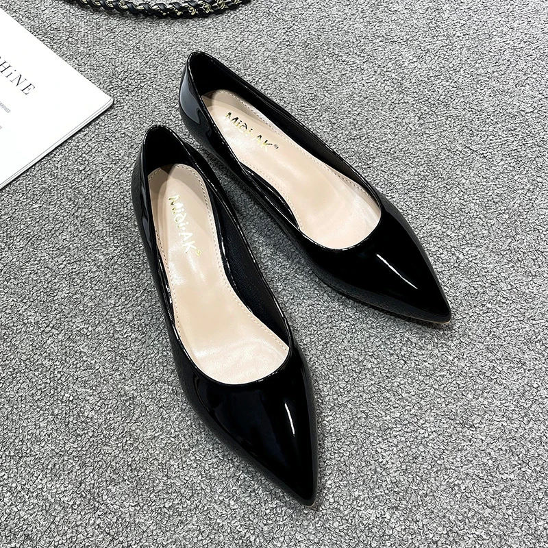 Women Low Small High Heels Sho - огляд і ціна Leather Work Japan