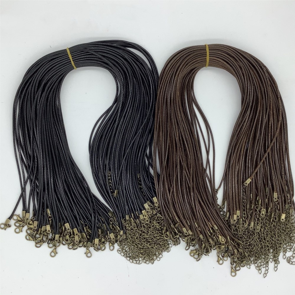 20pcs 45cm Brown Waxed Necklac - огляд і ціна Leatherwork Diy