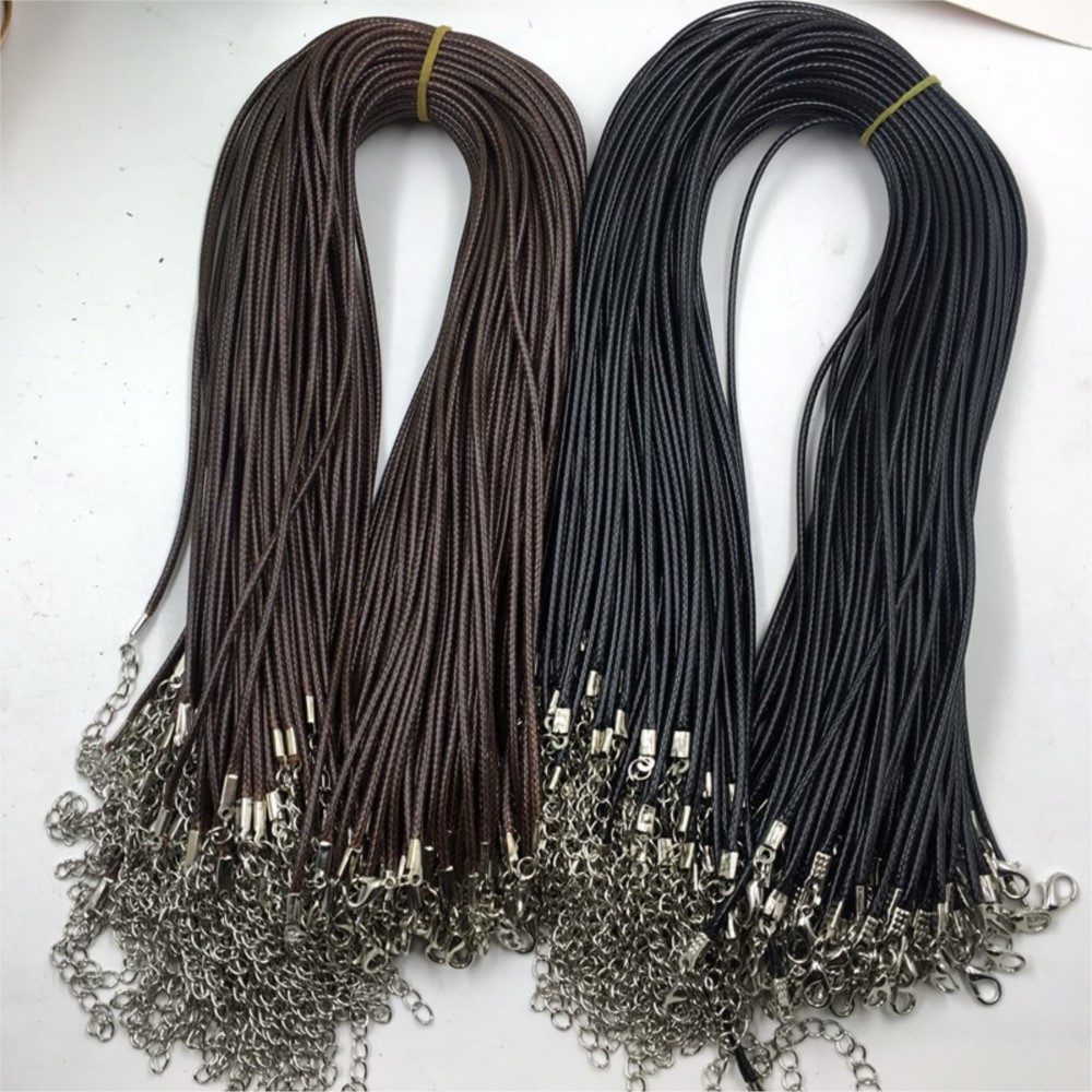 20pcs 45cm Brown Waxed Necklac - огляд і ціна Leatherwork Diy