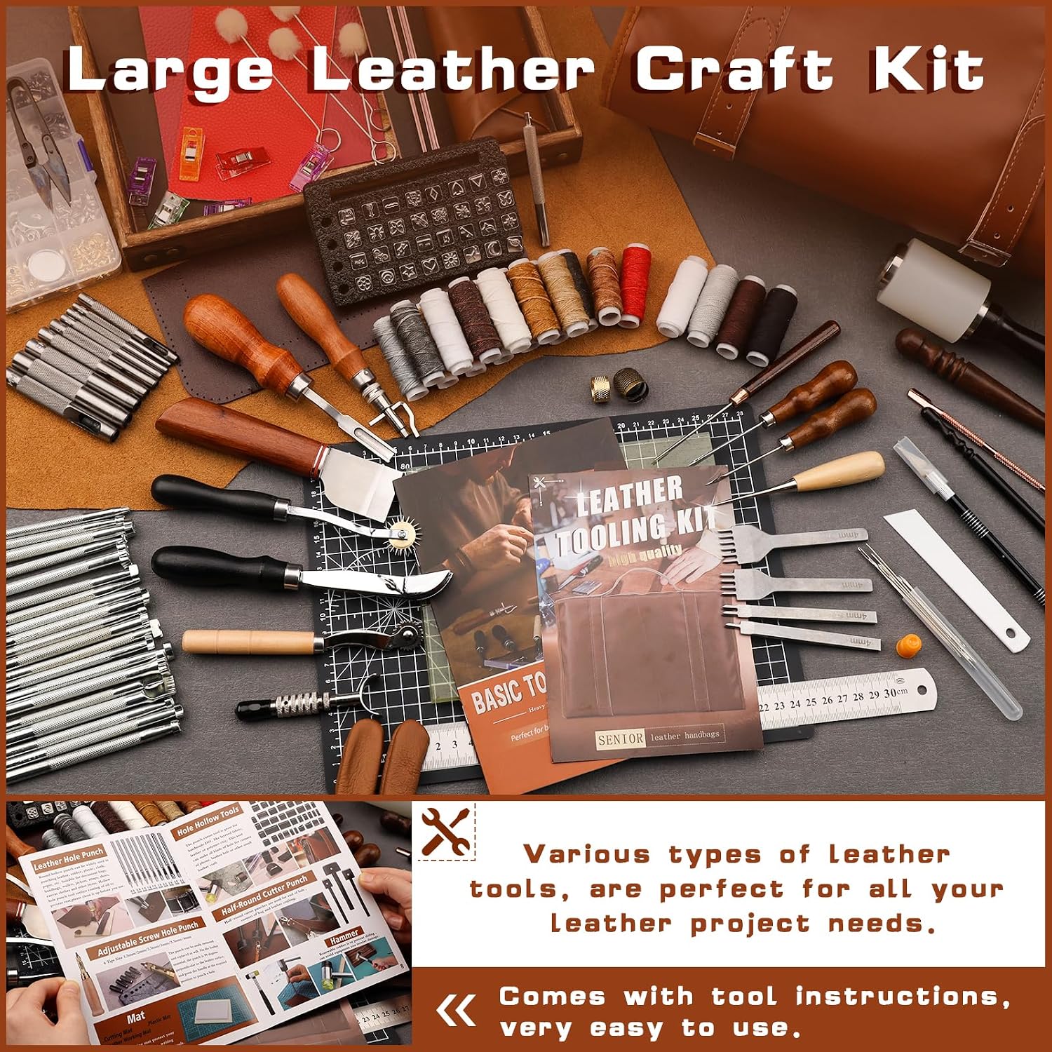 Leather Tooling Kit Leather Cr - огляд і ціна Leather Work Leather