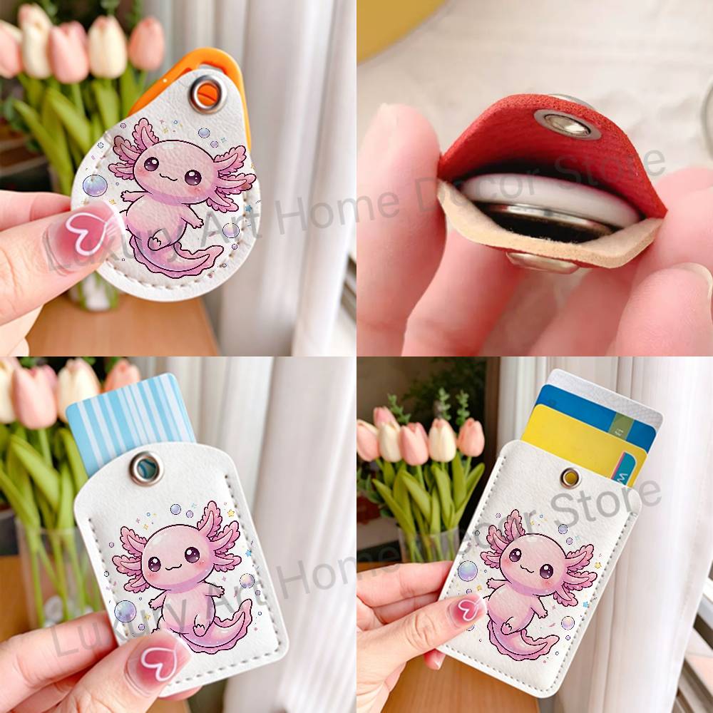 Cute pink A-Axolotl Cartoon Ho - огляд і ціна Leather Work Leather