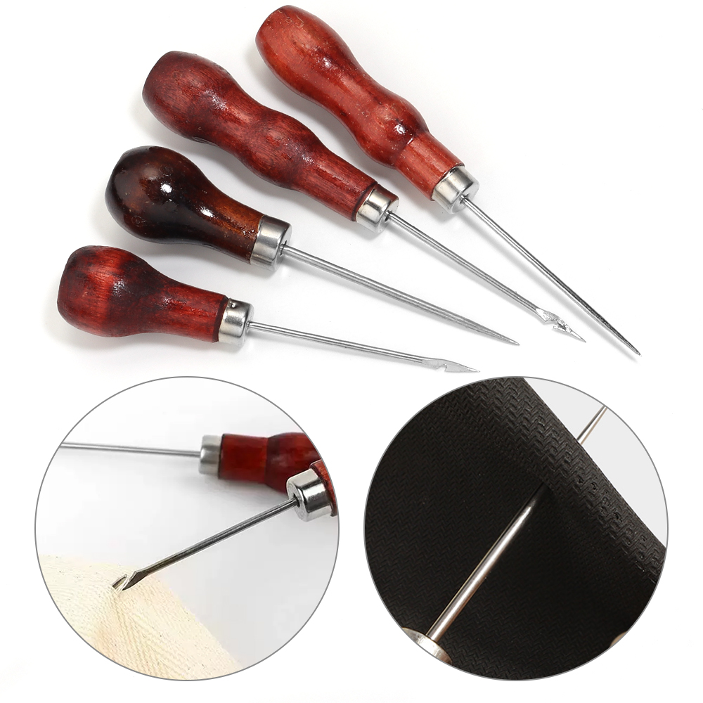 Wooden Handle Awls DIY Leather - огляд і ціна Leatherwork Needles