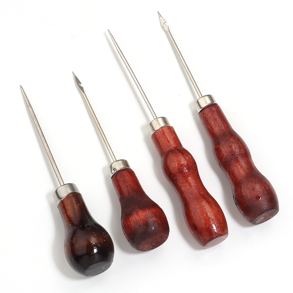 Wooden Handle Awls DIY Leather - огляд і ціна Leatherwork Needles