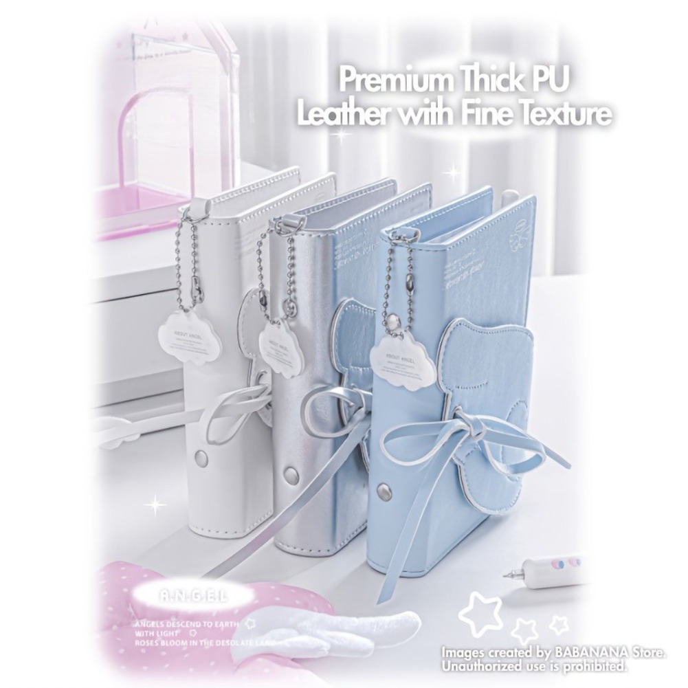 Kawaii Angel Wings Notebook A7 - огляд і ціна Leather Work Notebook