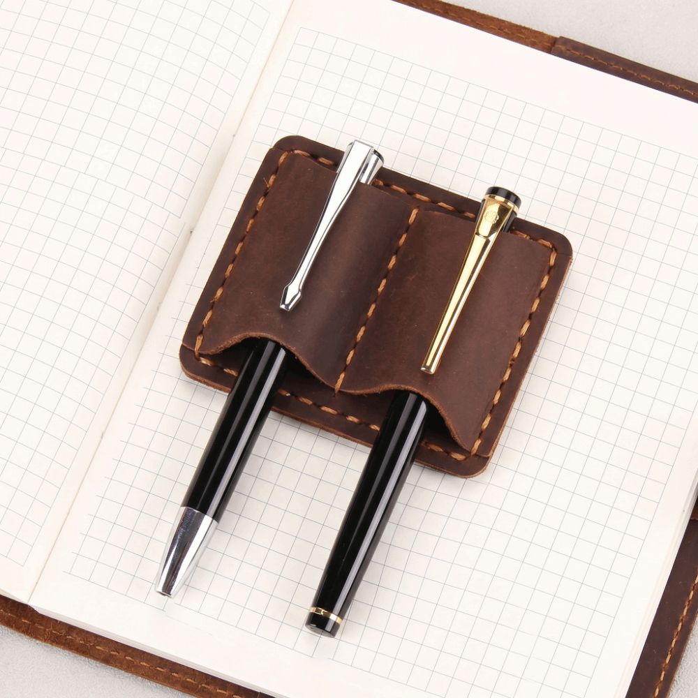 Double Vintage Leather Pen Loo - огляд і ціна Leather Work Notebook