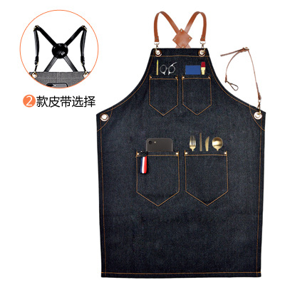 Floral PU Leather Straps Denim - огляд і ціна Leatherwork Apron