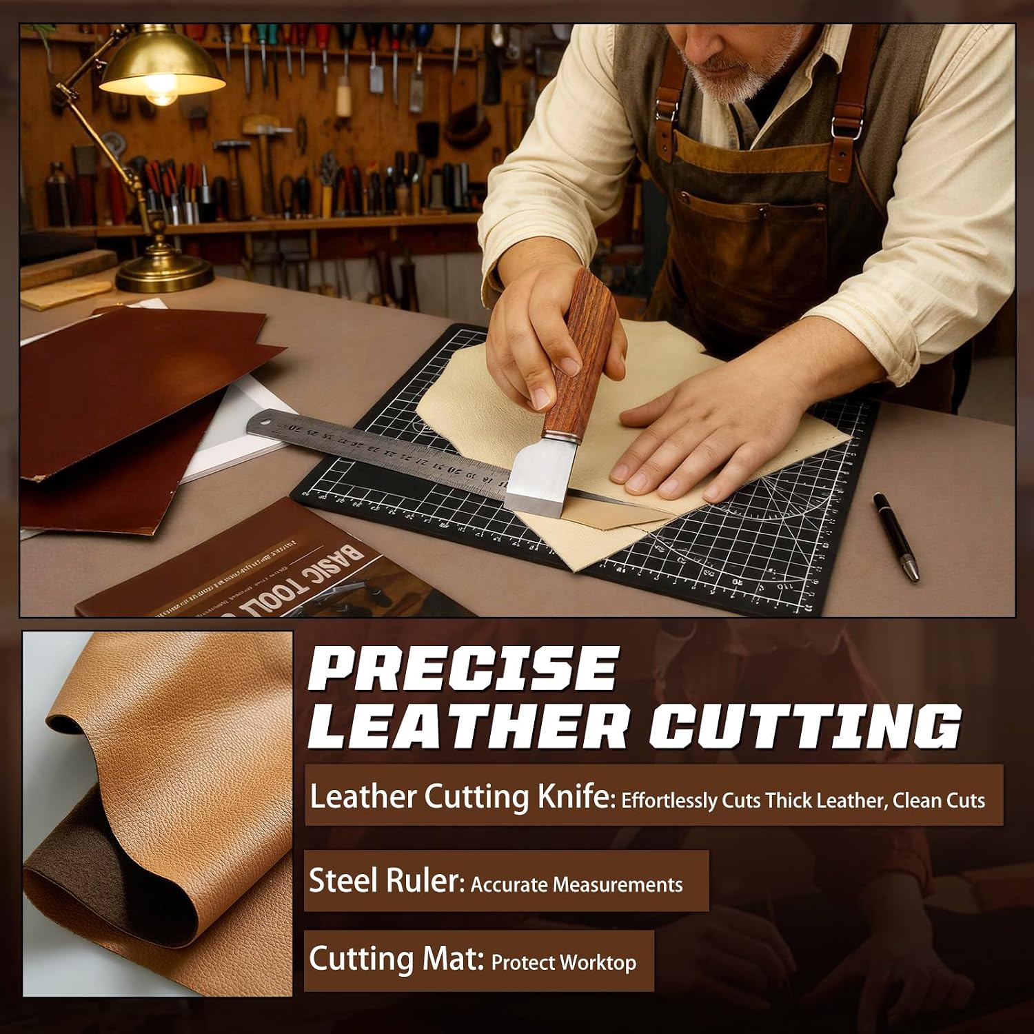 Leather Working Kit, Leather W - огляд і ціна Leather Work Leather