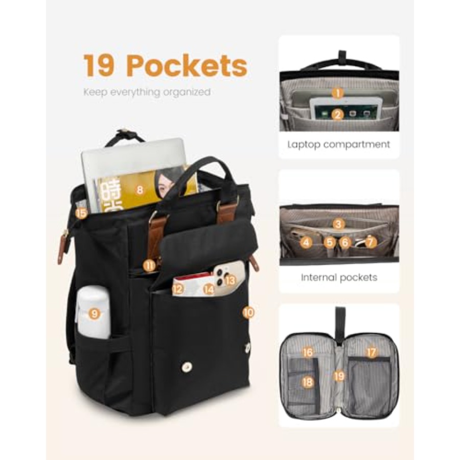 Laptop Backpack for Women, Tea - огляд і ціна Leather Work Leather