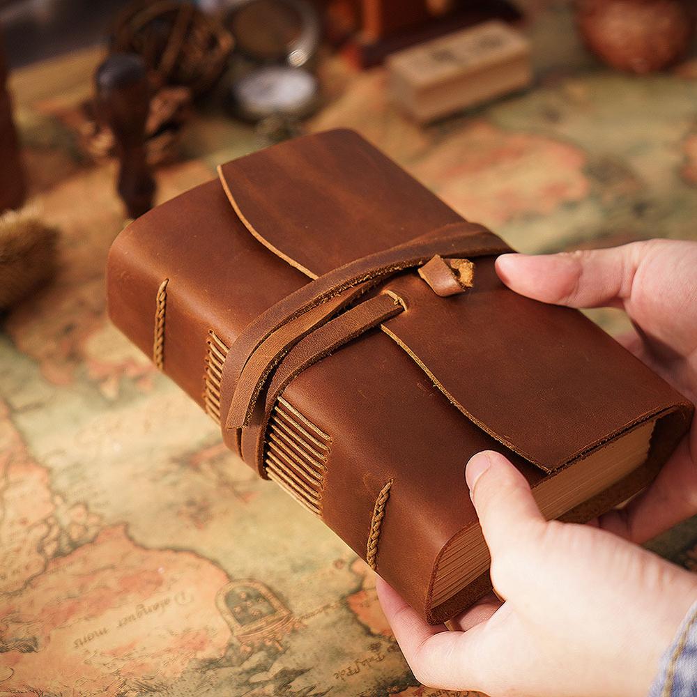 Handmade Leather Notebook Brow - огляд і ціна Leather Work Notebook